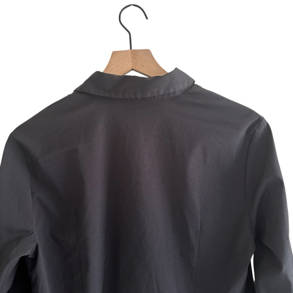 Express Stretch Black Button Up Shirt Size 11/12 Tailored Fit Office Workwear - Picture 9 of 15